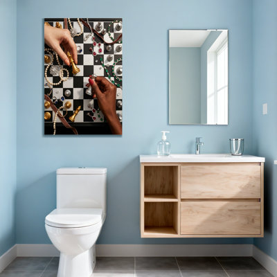 Fashion Chess Board Jewelry Hands Playing