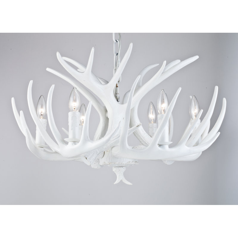 Lustre classique / traditionnel à 6 lumières de style bougie Polanco