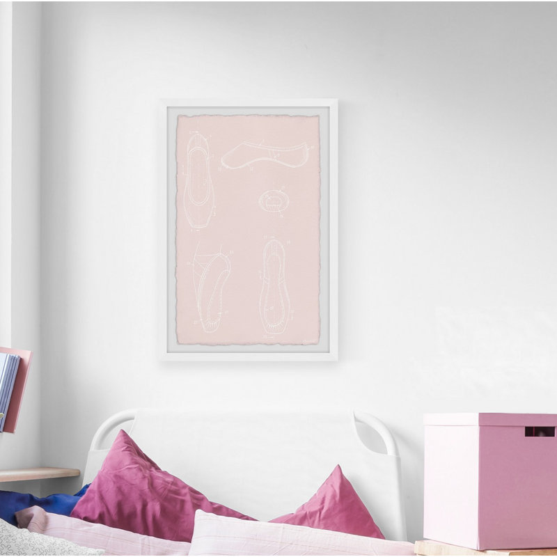 «Pointe Shoes», reproduction d'art encadrée sur papier, H 30 po x l 20 po x P 1,5 po
