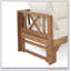Lit de jour en bois d'acacia imperméable Long Beach, mobilier d'extérieur polyvalent pour le patio et la détente