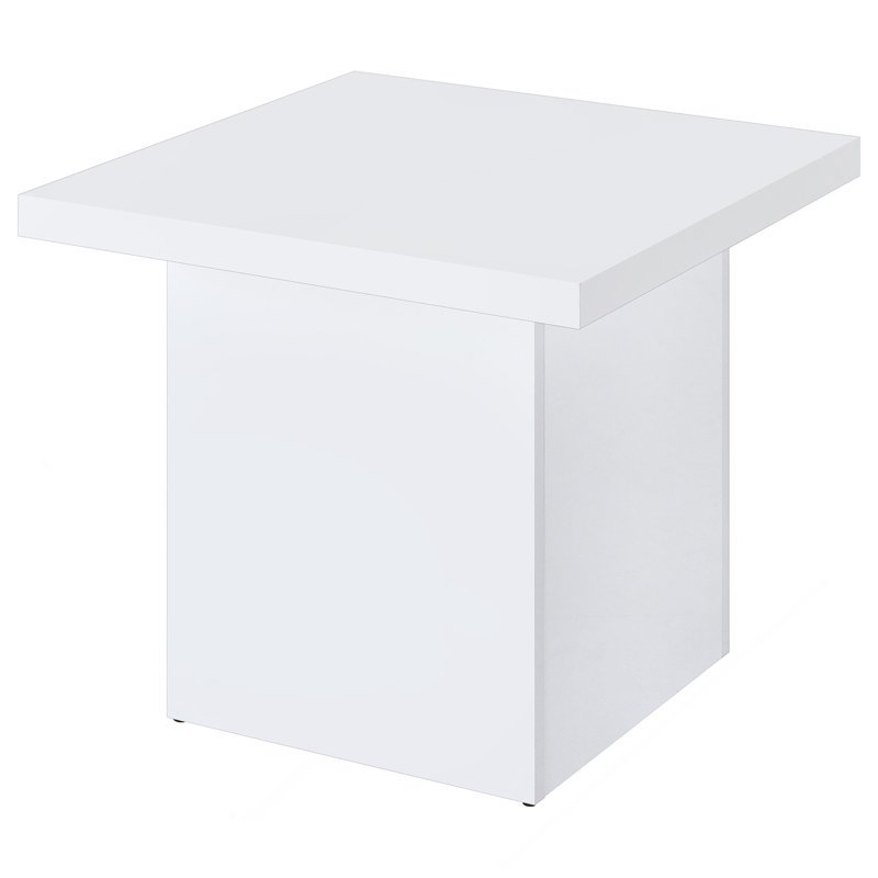 Table de bout blanche ultrabrillante