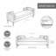 Banc de rangement à extrémité rabattable en chenille l 64,6 po pour salon, couloir, chambre à coucher, blé-131213536