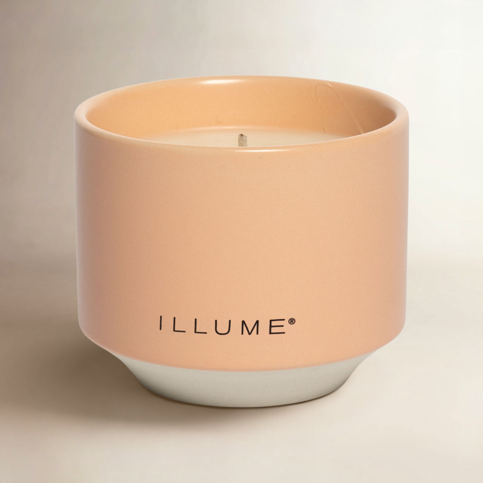 ILLUME Beautifully Done Baltic Glass Candle, Paloma Petal, Matte Ceramic