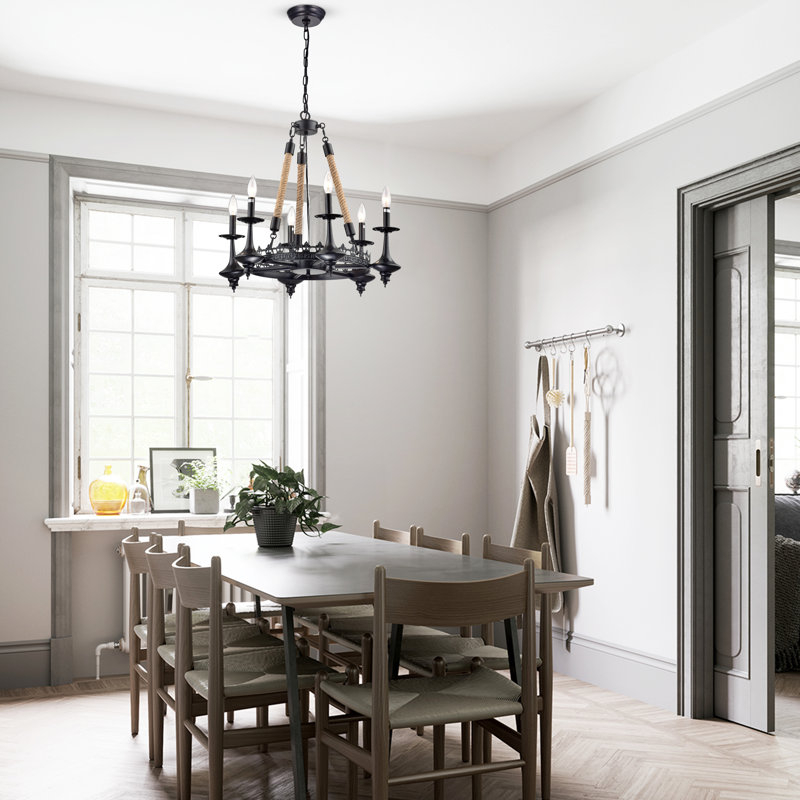 Lustree 6 lumières façon bougie/classique Eastcotts