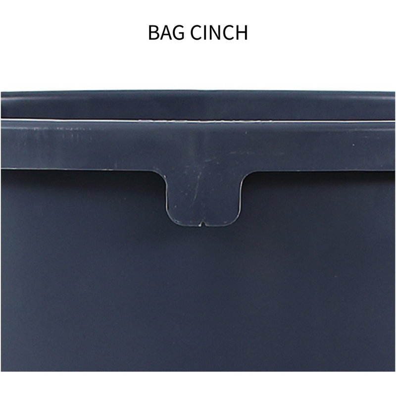 Gray Heavy-Duty Plastic Waste Container with Handles - 44 Gallons