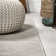 Tapis d'intérieur / extérieur gris clair à tissage plat moderne Amoret