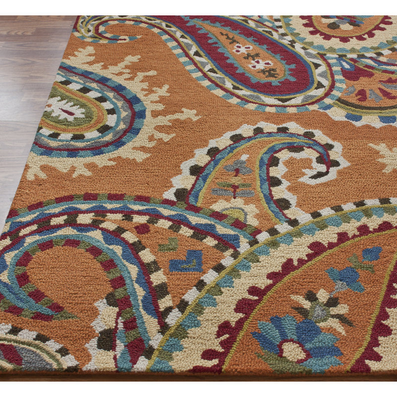 Tapis orange Macathurn San Tropez, 5 pi x 8 pi