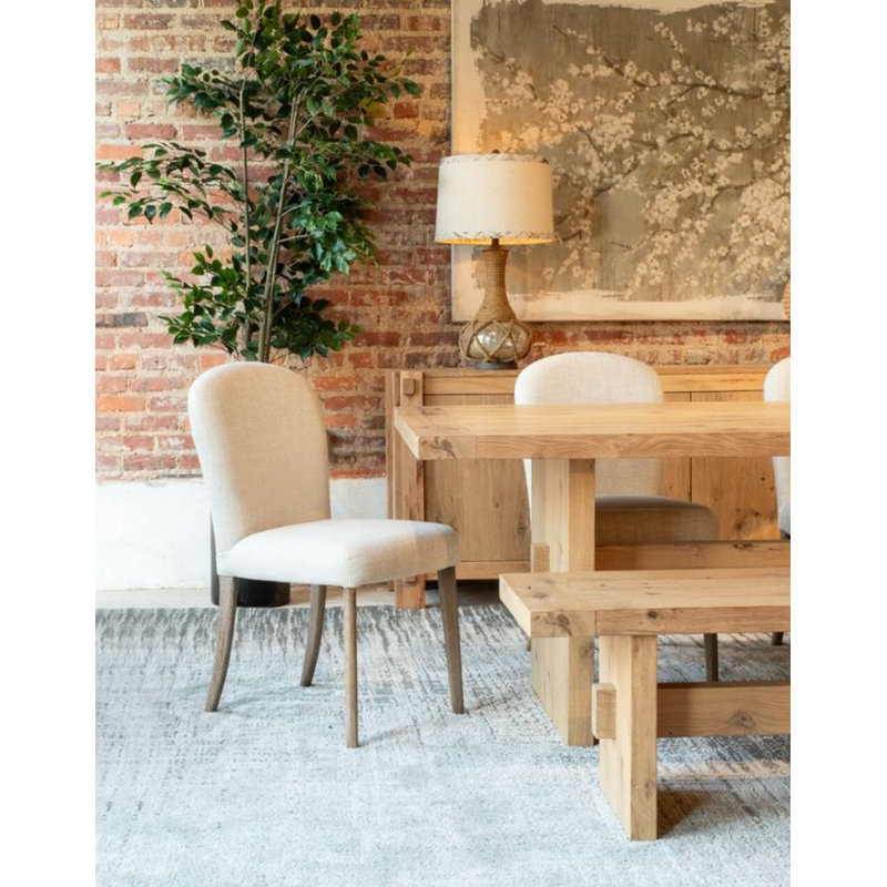 Rhett 85" Dining Table In Distressed Oak