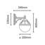 Coloma 40cm H Outdoor Armed Sconce