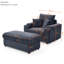 Fauteuil d'appoint surdimensionné avec repose-pieds, fauteuil simple avec grand siège et accoudoirs très larges, fauteuil de lecture moderne et confortable-689025653