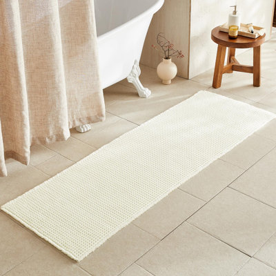 Tapis de bain à motif gaufré BULULOM, tapis de salle de bain Boho