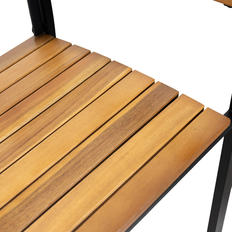 Chaises d'extérieur - et noir, bois, moderne pour la cour arrière de style patio + minimaliste