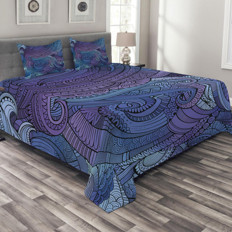 Traditional Polyester Multi Coverlet, Queen Coverlet + 2 Shams