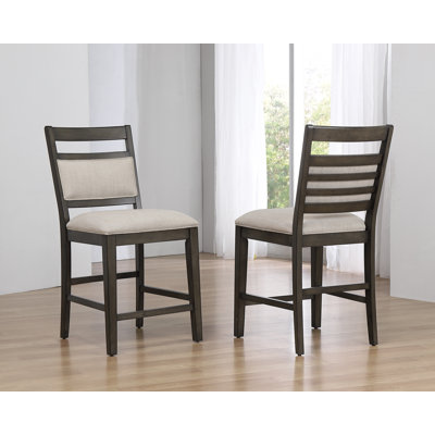 Heredia Upholstered Counter Stool with Solid Wood Frame