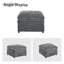 Repose-pieds carré 28 po (ensemble de 2)-1311034794