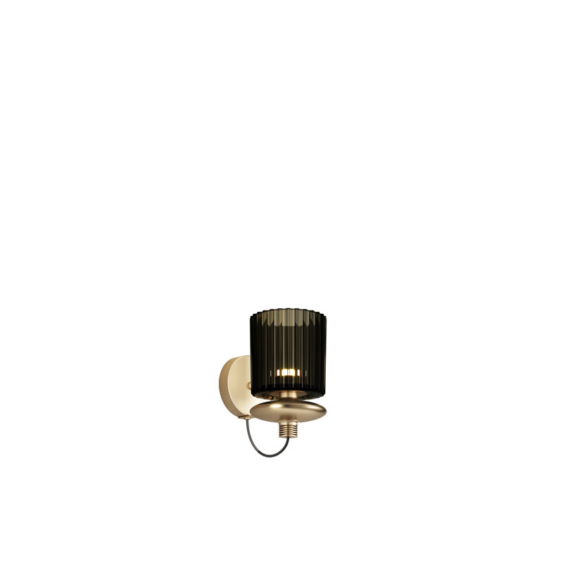 Tread Wall Lamp Crystal Transparent Matt Gold 3 L2213 Ul, Matte Gold, Old Green Transparent