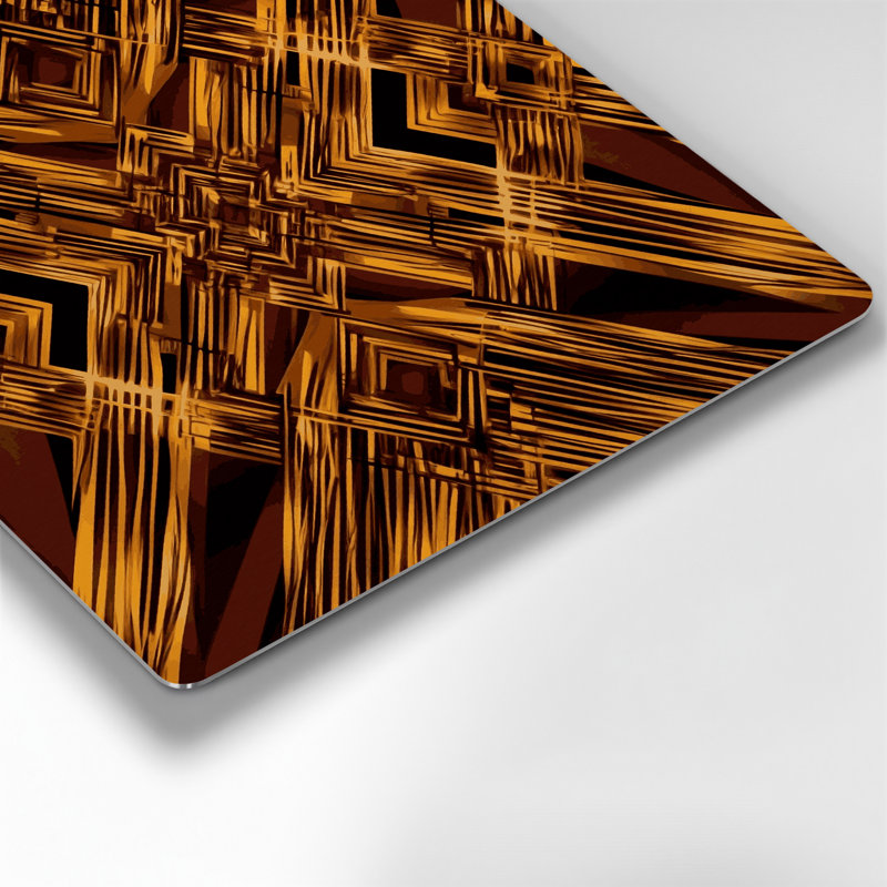 Art mural rouge Op Op 89, H 192 po x l 192 po x P 0,05 po