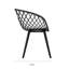 Table bistro ronde en acier et base piédestal 24 po avec chaises ergonomiques Kurv Bistro-945786823