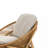 Cyril Outdoor Wicker Papasan Style Lounge Chair, Light Brown Wicker With Beige Cushion, Set Of 1-143580206