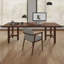 Bureau rectangulaire en bois massif brun clair-24629415