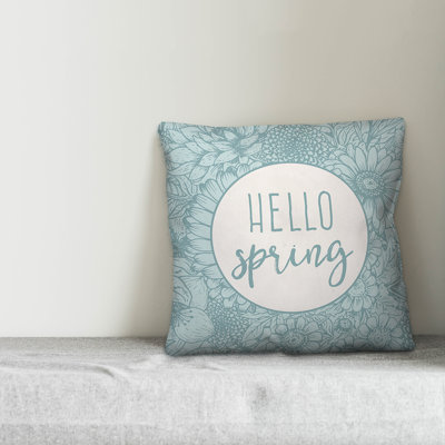 Hello Hello Spring Throw Pillow