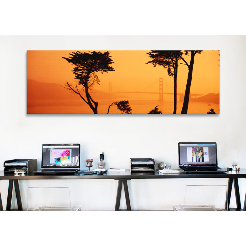Pont panoramique sur toile, pont de golden gate, san francisco, californie, reproduction de photo sur toile, Toile tendue