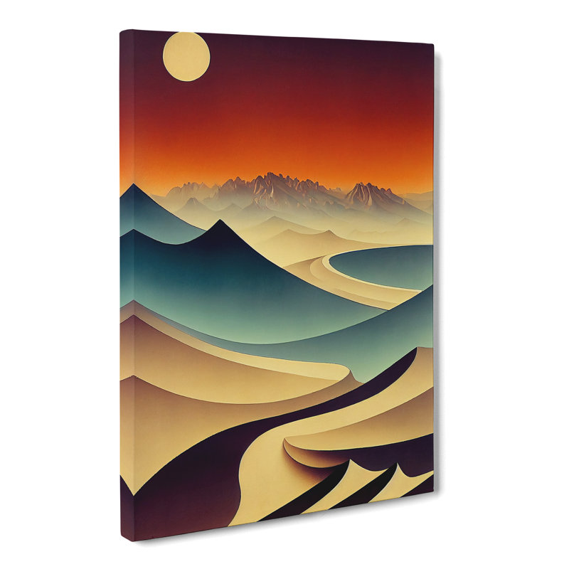 Desert Nouveau - Wrapped Canvas, 50cm H x 35cm W x 3cm D