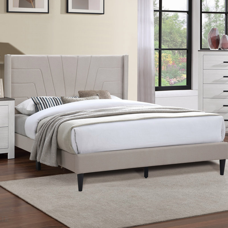 Base de lit tapissier 1pc, Marron clair