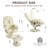 Luxurious PU Leather Massage Recliner Chair with Ottoman, 360° Swivel, 5-Point Vibration, Seat Heating, and 140° Adjustable Backrest for Ultimate Comfort-496466403-496466400