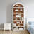 Arched Bookcase,Spacious Display Shelving Unit,Tall Bookshelf-2086399954
