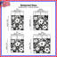 Couvre-lit matelassé à motif floral noir et blanc toutes tailles-126079216