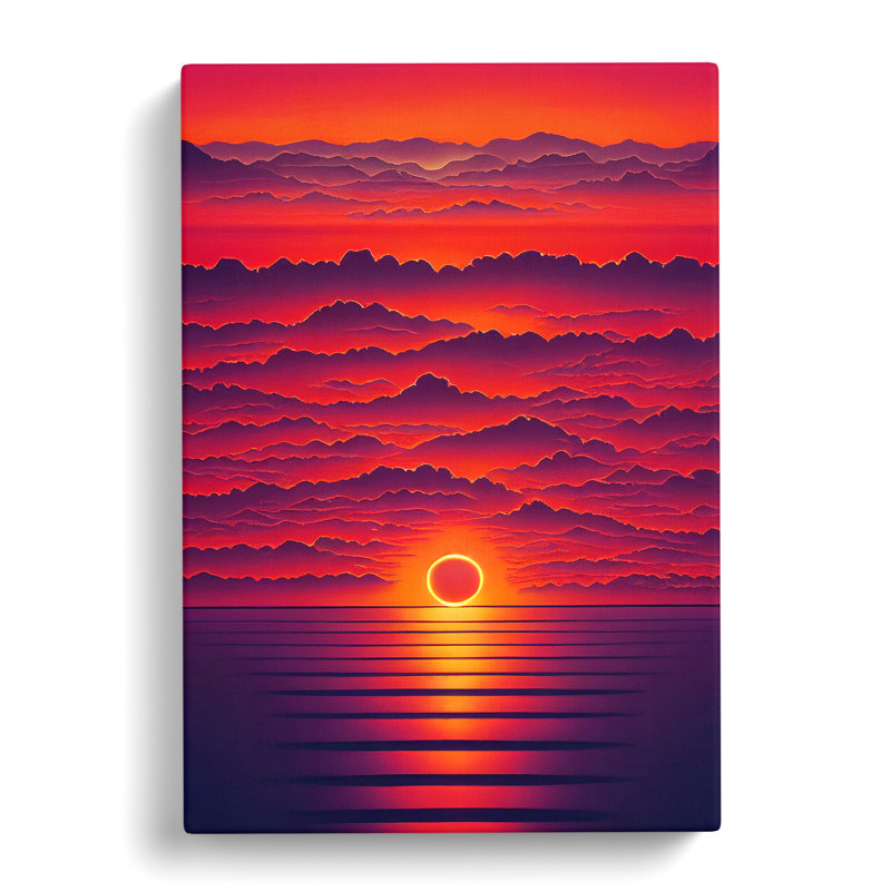 Powerful Ocean Sunset - Wrapped Canvas, 50cm H x 35cm W x 3cm D