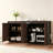 Walnut-Finish Four-Door Sideboard — Handleless Design With Wavy Texture; Features Built-In Power Outlets; Suitable For Both Kitchen And Dining Room.