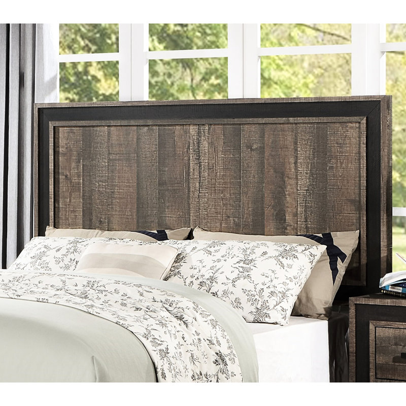 Transitional Style Bedroom Headboard, Queen Size Oak Bed, Finish High Headboard Furniture
