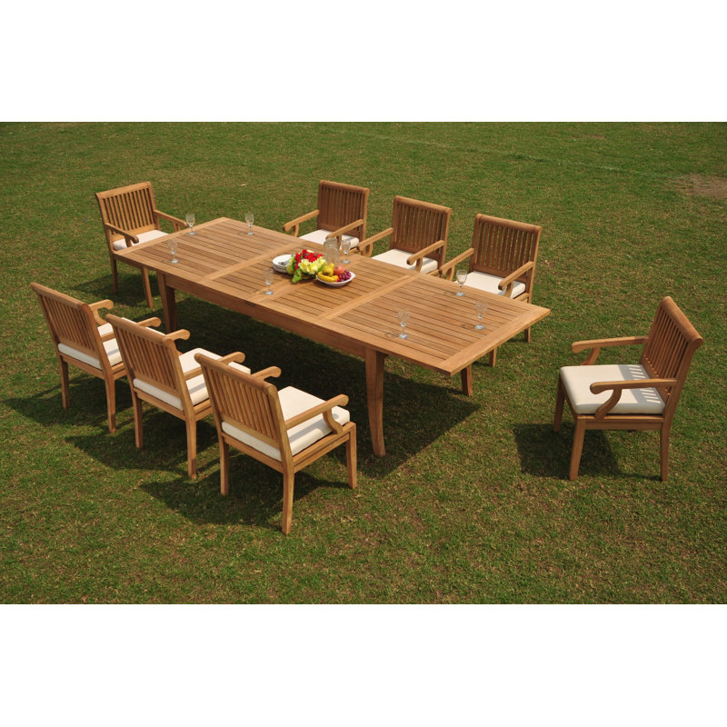 Jada Outdoor 9 - Piece Teak Dining Set