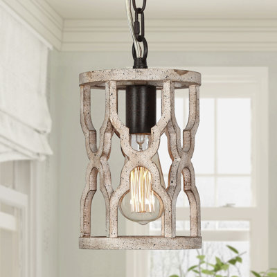 1-Light Wooden Pendant