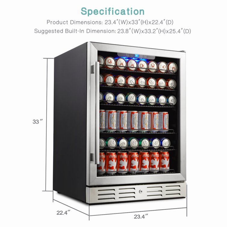 Kalamera Built-in Refrigeration 96 Cans (12 oz.) 1.9 Cubic Feet