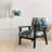 Mid-Century Accent Chair, Colorful Abstract Velvet Upholstered Armchair - Colorful Mid Century Abstract Fusion I-135416836-122510969