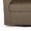 Fauteuil demi-tonneau pivotant rembourré en velours café-2051951904
