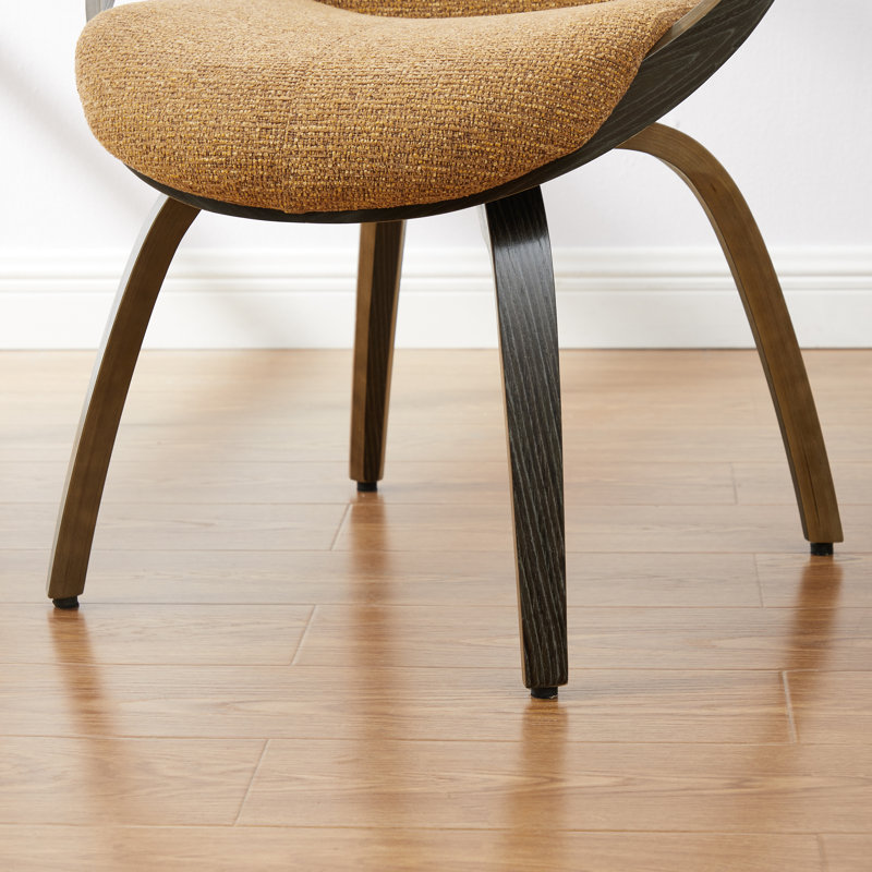 Chaise de bureau pivotante rembourrée 360 degrés, Jaune
