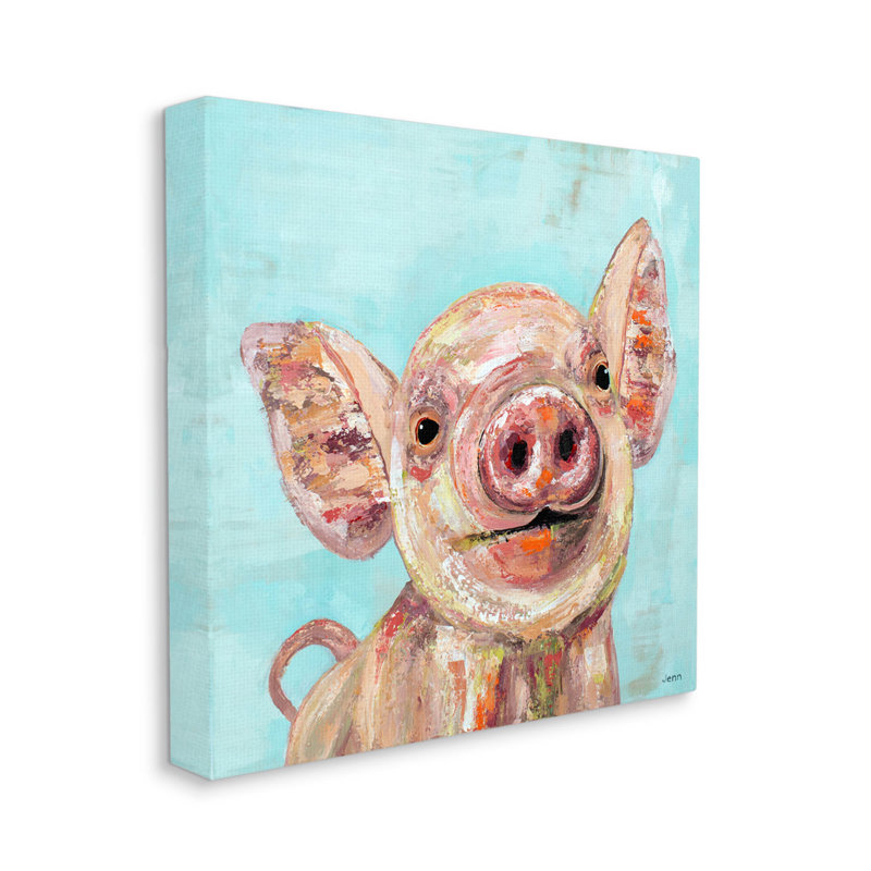 «Sourire de cochon souriant», art mural par Jen Seeley, null