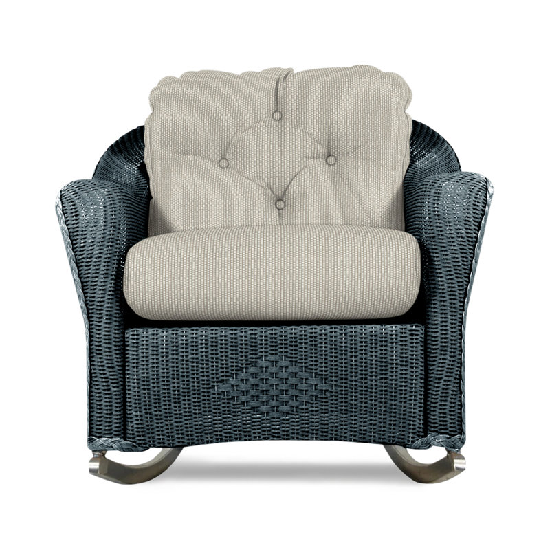 Reflections Outdoor Rocker Chair, Flagship Lapis Sunbrella®, Denim Blue