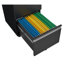 Classeur roulant noir verrouillable - Rangement mobile sous le bureau pour dossiers de format lettre et légal