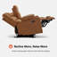 Fauteuil inclinable électrique avec console, causeuse électrique inclinable avec chaleur et vibrations-1462770591