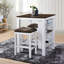 Comptoir 3 pièces avec espace de rangement pour les petits espaces, design rétro moderne, facile à assembler, compact et élégant, construction, finition rustique, rangement intégré, sièges confortables, économie