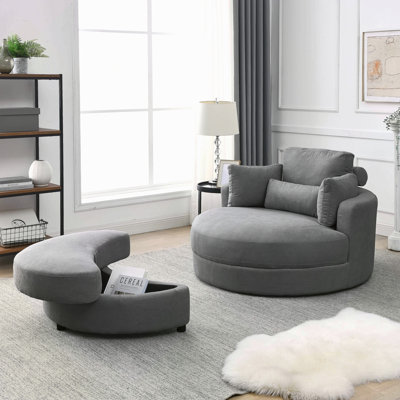 Fauteuil club moderne gris foncé Accent