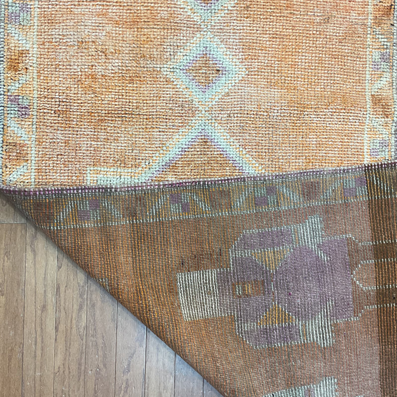  Handmade Turkish Oushak Wool Runner