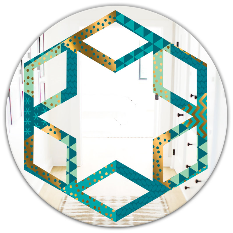 Miroir mural hexagonal star dynamics i modern, 31,5 po x 31,5 po