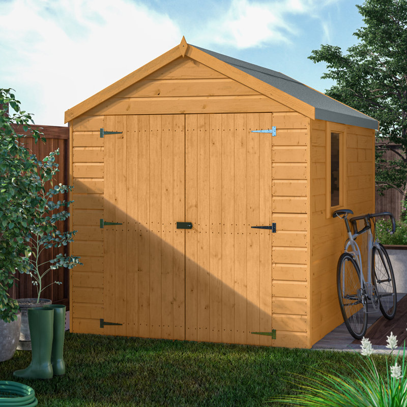 Pelugo 6 Ft. W x 8 Ft. D Shiplap Apex Shed, Yes