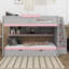 Lit superposé multifonctionnel avec escalier, lit gigogne et tablettes de rangement, DEL-1195608515